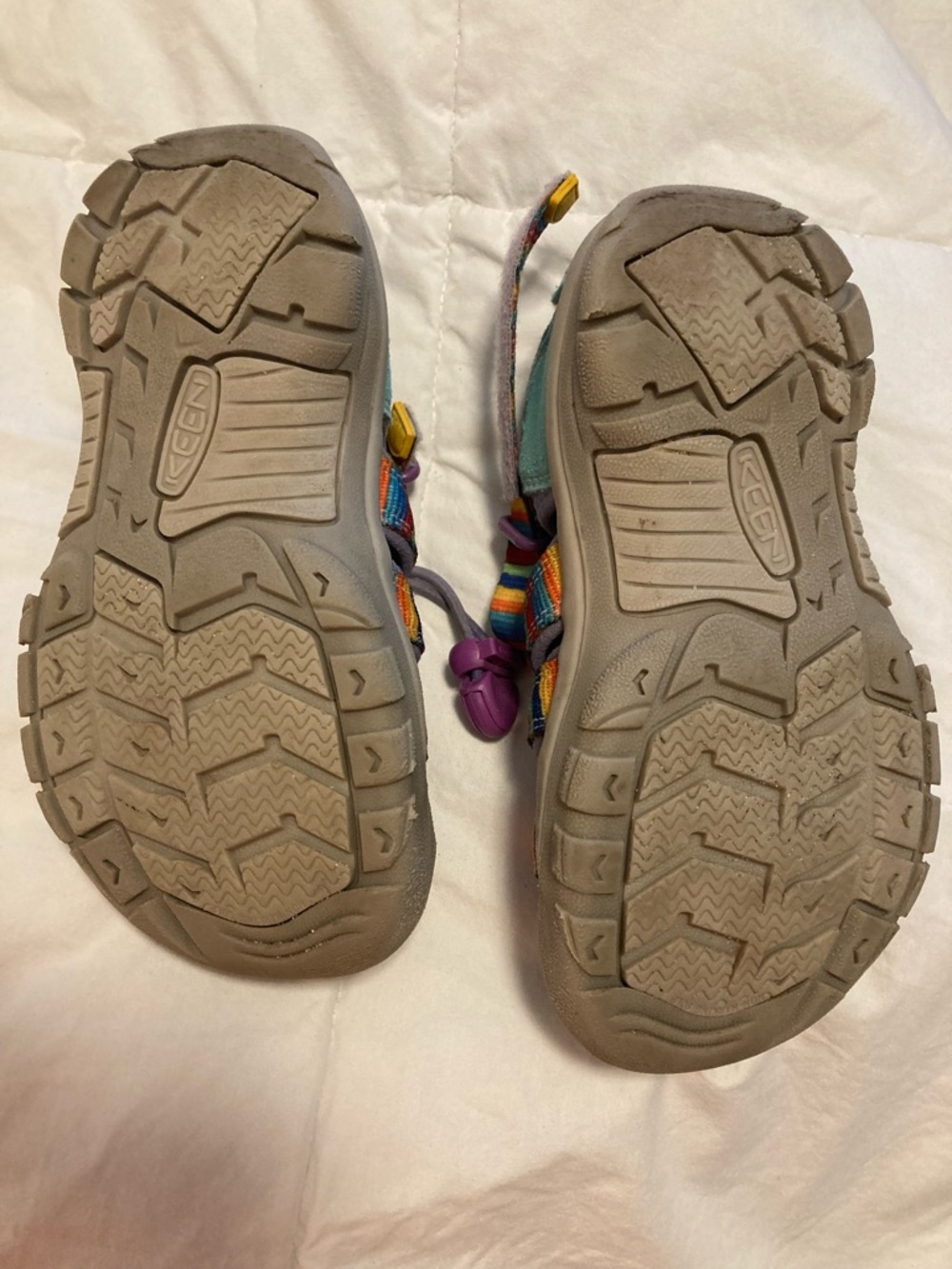 Keen Purple Kids Water Shoes with Rainbow Straps - Picture 2 of 6
